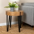 thumbnail image 3 of Creative Co-Op Astoria Wood End Table with Metal Hairpin Legs, Natural and Black, 3 of 6