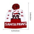 thumbnail image 3 of LED Christmas Hat with Light Effects Pom Pom Beanie for Winter Festive Accessory Family Celebration(B), 3 of 6