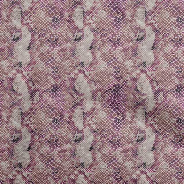 oneOone Georgette Viscose Dark Rose Brown Fabric Animal Skin Sewing Material Print Fabric By The Yard 42 Inch Wide