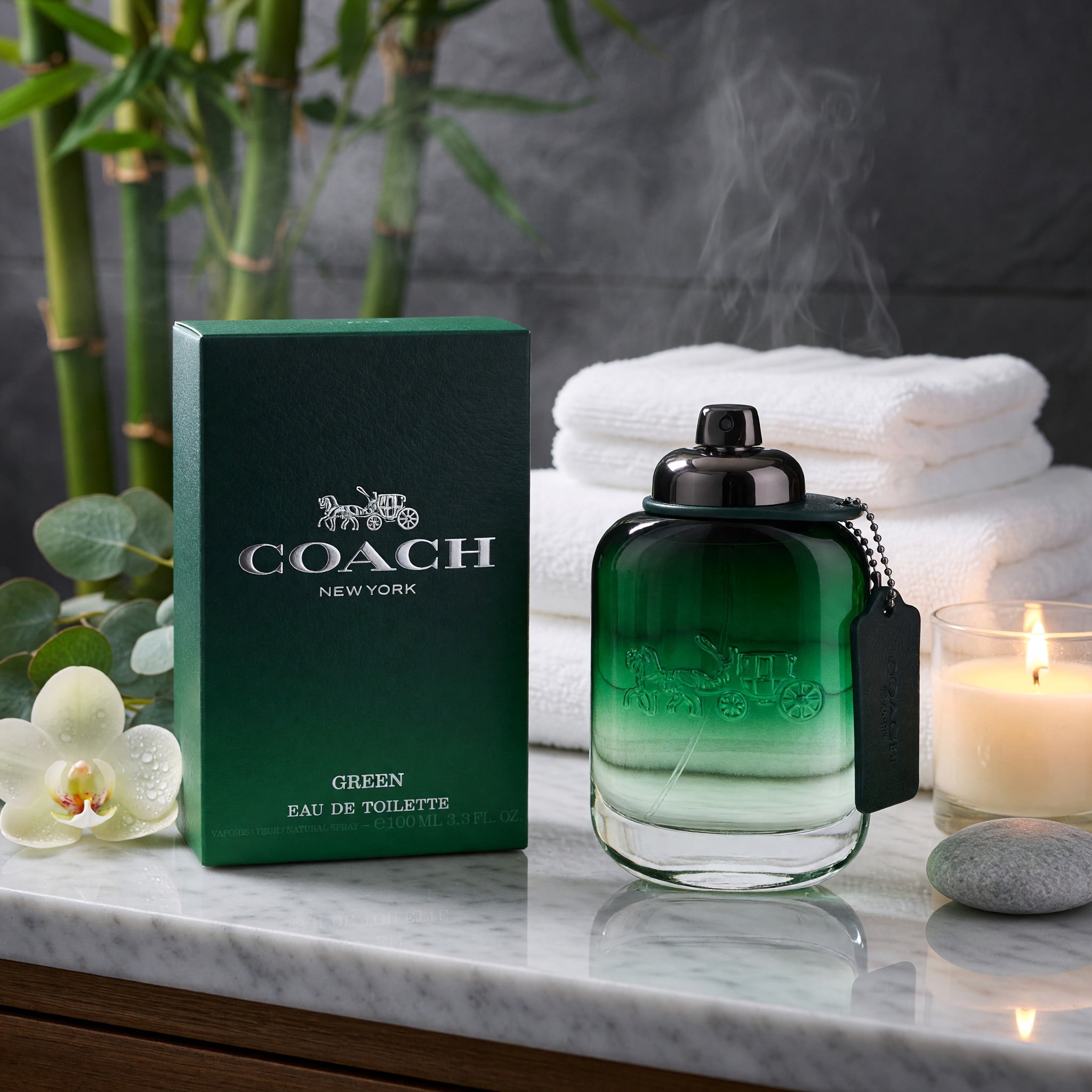 Coach Green Eau de Toilette Spray, 3.3 oz, Citrus Aromatic
