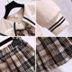 thumbnail image 5 of Sanrioes Anime Kuromi Cinnamorol Girl Princess Dress Kids Collegiate Style Sweater Spring Tops+Pleated Skirt Outfits Pullover, 5 of 5