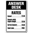 thumbnail image 1 of SignMission Z-A-Answer Desk Panneau en Aluminium pour le Bureau Réponse, 1 of 1