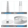 thumbnail image 4 of SB Powered Osillating Fan Portable Electric Fan 180° Rotatable Head Quiet Desk Fan with 4-Speed 34-Inch Extendable stand Built-in 7200mAh Rechargeable Battery for Bedroom Home Office, 4 of 8