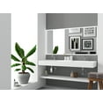 thumbnail image 5 of Juniper 60" Solid Surface Stone Double Basin Bathroom Sink in White Marble, 5 of 6