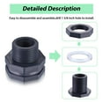 thumbnail image 3 of Outus 2 Pieces PVC Bulkhead Fitting for Rain Barrels, Aquariums, Water Tanks (3/4 Inch), 3 of 3