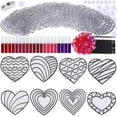 thumbnail image 3 of Heart Suncatchers Ornaments Decorations DIY Window Paint Art Stickers Craft Kits for Valentine's Day Classroom Activities Art Project Party Favors Gift Exchange, 3 of 4