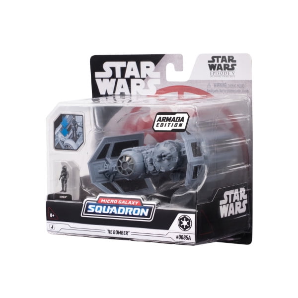 STAR WARS Micro Galaxy Squadron TIE Bomber (Armada Edition) - 5-Inch Vehicle with Dual Cockpits, Bomb Bay, and 1-Inch Micro Figure Accessory