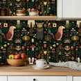 thumbnail image 5 of Peel and Stick Wallpaper Contact Paper Dark Moody Forest Animal Woodland Bunny Snail Botanical Wildflower Self Adhesive and Removable 23.6in x 118in, 5 of 8