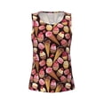 thumbnail image 3 of Picia Ice Cream Cake Pattern Women's Workout Tank Top,Breathable Activewear,Slim Fit Athletic Top,Versatile Workout Moisture-wicking top-Medium, 3 of 9