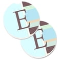 thumbnail image 1 of Caroline's Treasures CJ1003-ECARC Ensemble de 2 sous-Verres Monogramme Initial Lettre E Bleu, 1 of 1