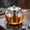 Transparent-34 oz, variant on Black 18.6oz Borosilicate Glass Stovetop Kettle with Removable Stainless Steel Infuser
