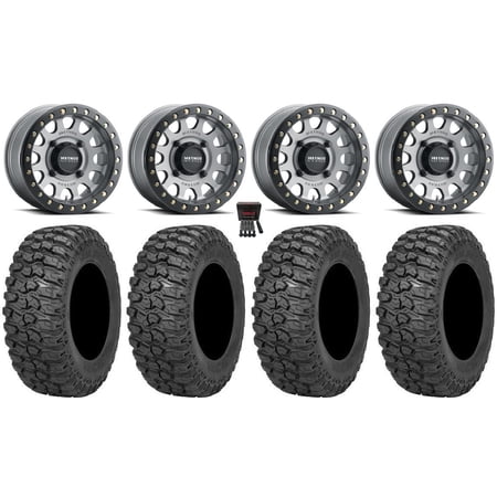 Method 401 Bdlk 14 Wheels Titanium 4+3 32 Trail Saw 2.0 Tires Polaris RZR XP 1000 / PRO XP / Ranger XP 900/1000 Method 401 Bdlk 14 Wheels Titanium 4+3 32 Trail Saw 2.0 Tires Polaris RZR XP 1000 / PRO XP / Ranger XP 900/1000