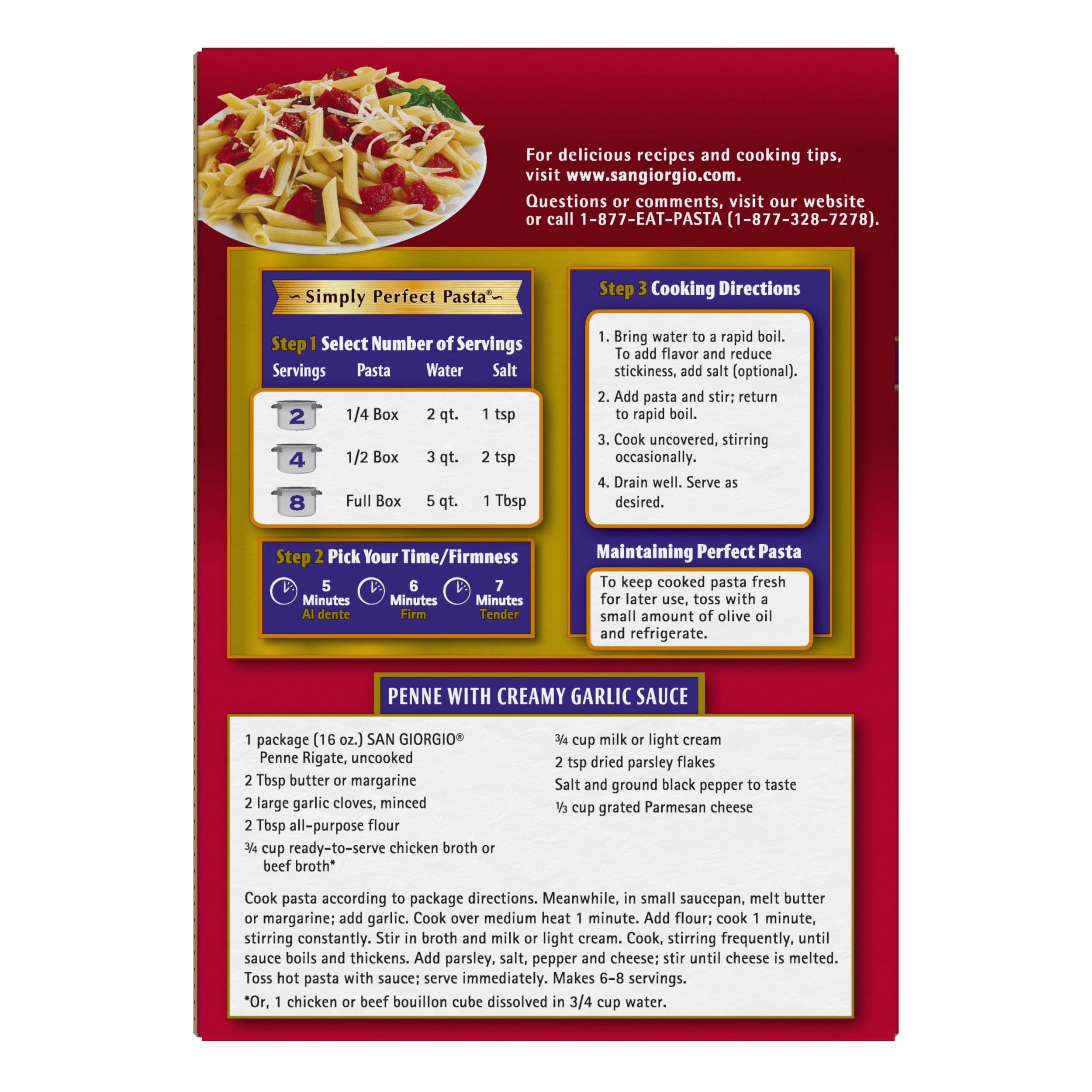 (2 pack) San Giorgio Penne Rigate Pasta, 16-Ounce Box