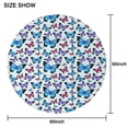 thumbnail image 6 of Lightblue Butterfly Pattern Round Tablecloth 60"x60",Wrinkle Wipeable Table Cloth for Kitchen Dining Room Picnic Patio Party, 6 of 6