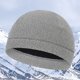 thumbnail image 5 of Gorro cálido de forro polar, gorro de calavera resistente al viento para hombres y mujeres (gris claro), 5 of 8