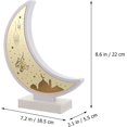 thumbnail image 5 of Ramadán Mubarak decorativo Eid luna lámpara decoraciones luna noche luces mesa de madera adornos fiesta TUNC Sencillez, 5 of 5