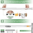 thumbnail image 5 of Shower Curtain Rods Spring Tension No Drill,63-123 Inch Heavy Duty Tension Curtain Rod - Adjustable Curtain Rod Non-Slip,Tension Rod for Windows Room Divider Balcony Outdoor Patio,Matte White, 5 of 14
