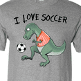 thumbnail image 4 of Inktastic I Love Soccer-Dinosaur in Orange T-Shirt, 4 of 5