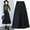 Black, variant on Riforla Womens Winter Vintage High Elastic Waist A Line Pleated Wool Midi Skirt Lady Skirt Womens Skirts Black XXXL