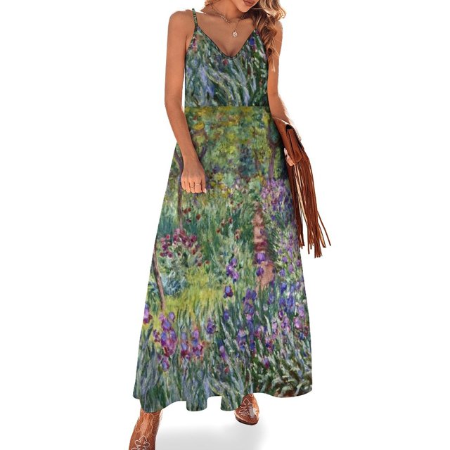 Claude Mt - El Jardín S En Giverny 1900 Vestido sin mangas sensual vestido sexy para mujer Cóctel de vestidos