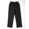 thumbnail image 5 of Yhong Kids Boys Uniform Formal Dress Pants Straight Leg Pants Elastic Waistband School Trousers Black 6-7, 5 of 7