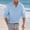 Sky Blue, variant on Linen Polo Shirts for Men Casual Long Sleeve Collared Relaxed Fit Golf Shirts Work Shirt Beach Shirt