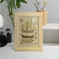 thumbnail image 4 of Antique Ship Plan II -Framed Print w/glass-Natural Wood, 4 of 7
