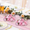 thumbnail image 4 of Blosmon Artificial Flower Kissing Balls for Wedding Table Centerpieces 2Pcs 14.2 Large Pink Fake Roses Hydrangea Flower Arrangement, 4 of 6