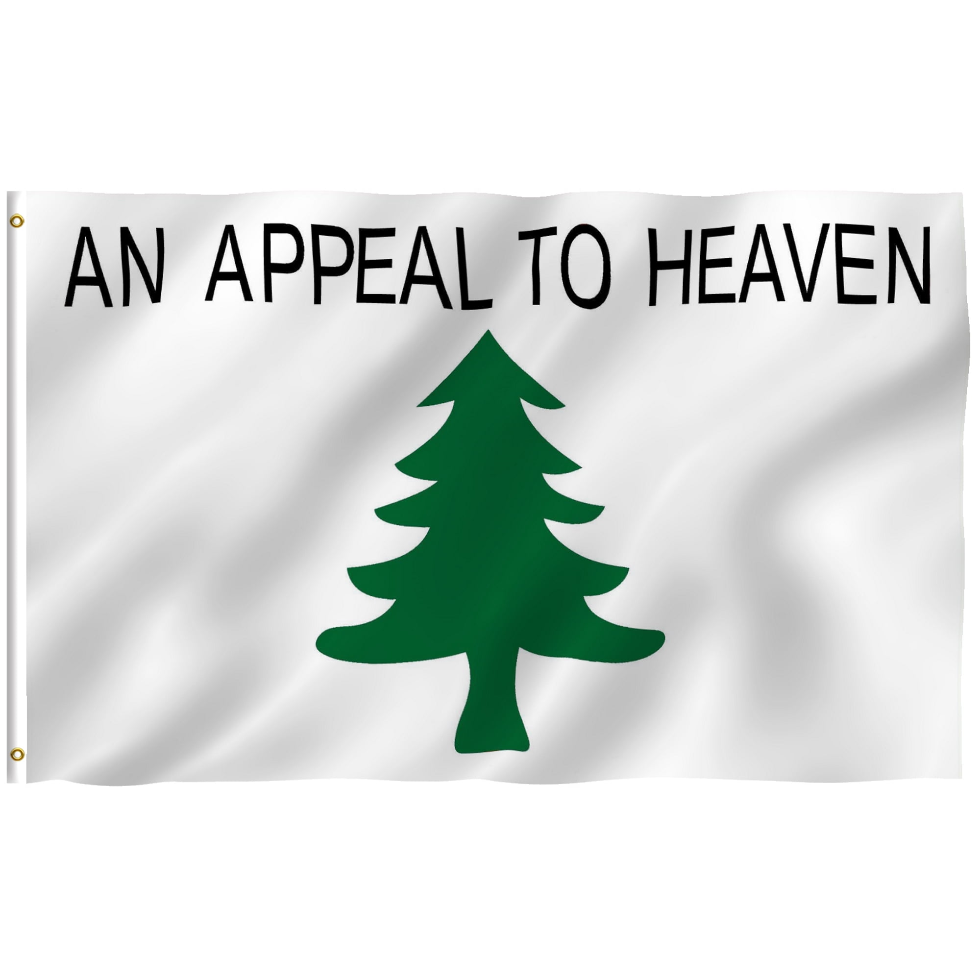 3x5 An Appeal To Heaven 2ply Flag White Pole Kit Set With Eagle 3'x5'