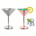 thumbnail image 4 of QUTETN 304 Stainless Fruit Juice Drink Champagne Glass Bar Accessories Goblet Color Steel Goblet Wine Glass Copper Silvery Rose Golden, 4 of 4
