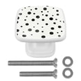 thumbnail image 1 of 4 Pieces Set Drawer Pulls Handle Square Wardrobe Cabinet Knobs with Stainless Steel Screws Furniture Kitchen Decor, 1 of 5