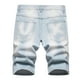 thumbnail image 2 of Pantalones cortos vaqueros rotos casuales para hombre Pantalones cortos vaqueros desgastados desgastados y rotos, 2 of 4