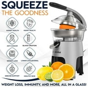 Eurolux Die Cast Stainless Steel Electric Citrus Juicer for Orange, Lemon, Grapefruit, 300 Watt