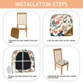 thumbnail image 4 of Pioneer Flower Seat Covers for Dining Room Chairs Set Of 4,Stretch Printed Washable Chair Seat Cover with Elastic Ties and Button,Removable Waterproof Couch Cushion Covers, 4 of 6