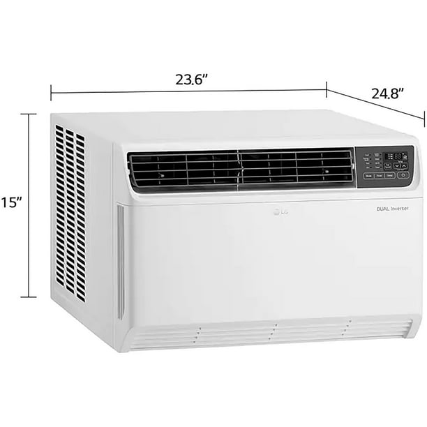LG 14,000 DUAL Inverter Smart Window Air Conditioner, Cools 800 Sq. Ft., Ultra Quiet Operation, Up to 25% More Energy ENERGY STAR®, works with ThinQ, Amazon Alexa and