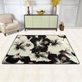 thumbnail image 2 of SKYSONIC Aloha Typography Hibiscus Area Rug Pad 24x36 Inch 100% Light Weight Polyester Fabric for Living Bedroom, 2 of 6