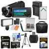 Sony Handycam HDR-CX405 1080p HD Video Camera Camcorder with 64GB Card + Battery & Charger + Case + LED Light + Tripod + Kit