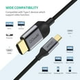 thumbnail image 3 of USB C to HDMI Cable Adapter 6ft 4K,QGeeM USB Type C to HDMI Cable Thunderbolt 3 Compatible with MacBook Pro 2017-2020 IPad pro,Samsung S9 S10,Surface Book 2,Dell XPS 13/15,Pixelbook More, 3 of 7