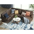 thumbnail image 6 of Signature Design by Ashley Vinlett Contemporary Washable Area Rug, 5' x 7', Abstract Cream/Blue/Brown Pattern, 6 of 6