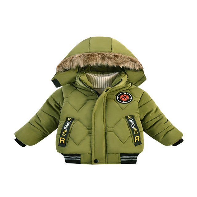 Manteau Chaud d'Hiver Épais à Manches Longues pour Garçon