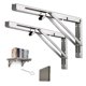 thumbnail image 1 of Folding Shelf Brackets, 2 Pcs Heavy Duty Stainless Steel Collapsible Shelf Bracket, 1 of 5