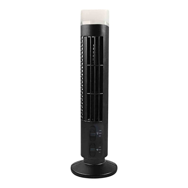 SDNall Compact Mini Leafless Tower Fan, Small Portable Fan with Usb Cable, 2 Speeds and Led Light, Quiet Desktop Airflow for Office Home