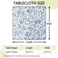 thumbnail image 2 of Pioneer Flower Floral Print Pattern Square Fitted Tablecloth with Elastic Edge,Square Table Cover,Washable Elastic Table Cover for Home Kitchen Party Decor 36"x36", 2 of 6
