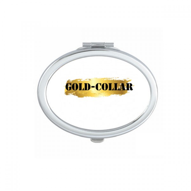 English Language Culture Common Sense Tie Mirror Portable Fold Hand Makeup Double Side Glasses