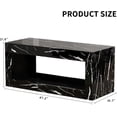 thumbnail image 2 of ChVans 47.2" LED Coffee Table with Open Storage, Modern Black Coffee Table with 16 Colors LED Lights, Rectangle Center End Table with Marbling Print for Living Room Bedroom, 2 of 12