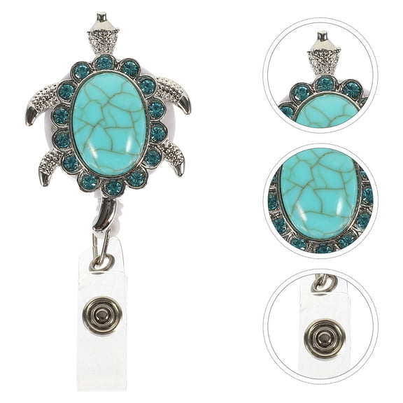 Supvox Retractable Turtle Badge Reel Multi Function Badge Holder Assorted Color