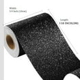 thumbnail image 3 of Triani 1 Roll Self Adhesive Black Fabric Glitter Wallpaper 3.9"x118" Chunky Glitter Wallpaper Paste and Peel Sparkle Sequin Fabric Wallpaper Wall Covering for Cabinet DIY Decoration, 3 of 7