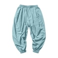 thumbnail image 6 of MEZZALL Boys Washed Crinkle Jogger Pants Loose Fit Casual Trousers For Kids Breathable Soft Elastic Waistband Streetwear, 110/3-4Y, 6 of 6