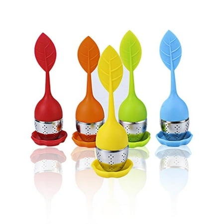 Green Tea Pot Maker Food Grade Silicone Stainless Steel Infuser Tea Strainers Tea Leak Tea Maker Teaware Tools 15*4cm ()