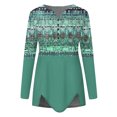 thumbnail image 4 of ICHUANYI Liquidación Tops para Mujer Casual Manga Larga Tops de Verano Camisetas con Estampado Camisetas con Cuello en V de Moda ICHUANYI WER202308231004, 4 of 5